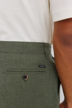 Bermuda dobby en lin comfort fit