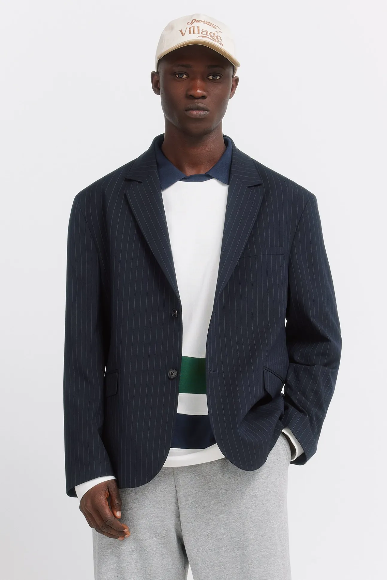 Blazer à rayures diplomates