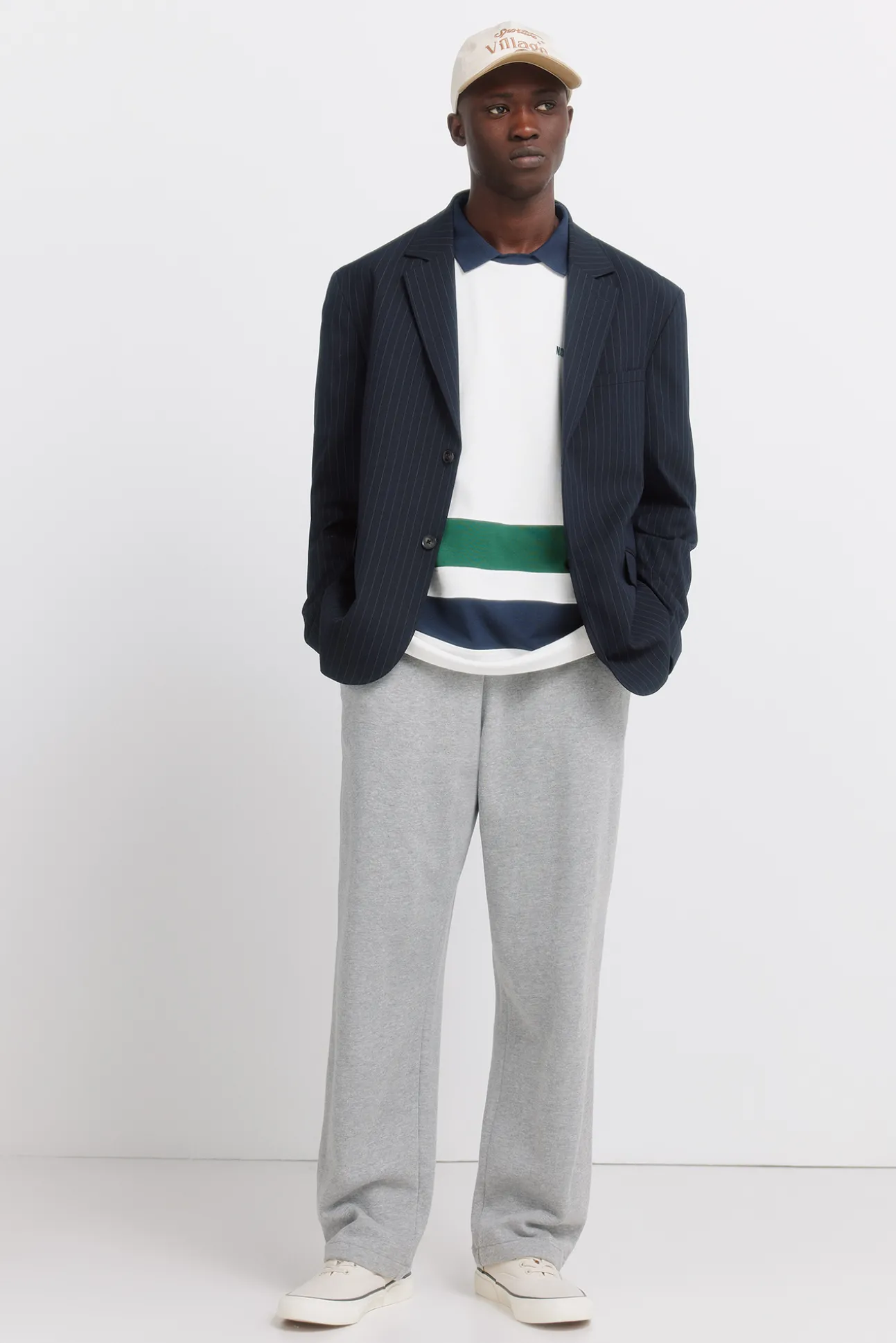 Blazer à rayures diplomates