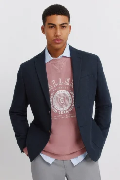 Blazer en lin et coton