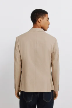 Blazer en lin et coton