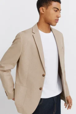 Blazer en lin et coton