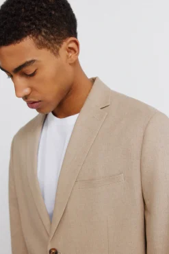 Blazer en lin et coton