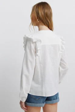 Blouse &agrave; volume et volants