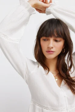 Blouse romantique blanche