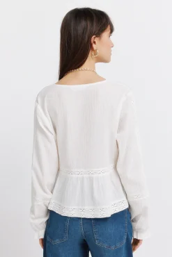 Blouse romantique blanche