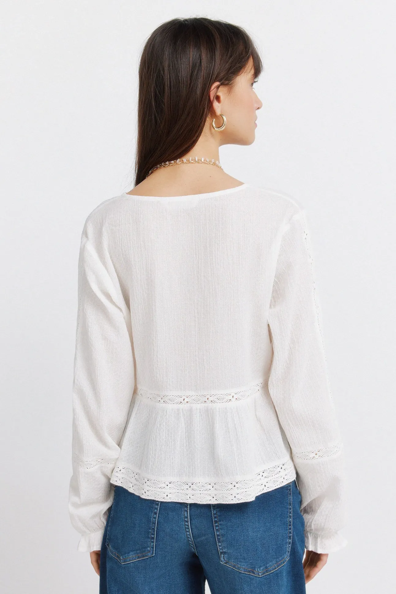 Blouse romantique blanche