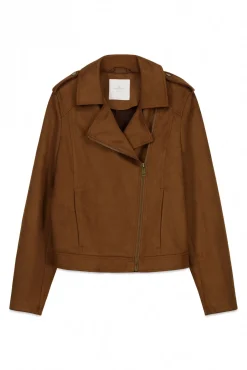Blouson en daim avec passants