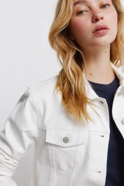 Blouson en denim écru