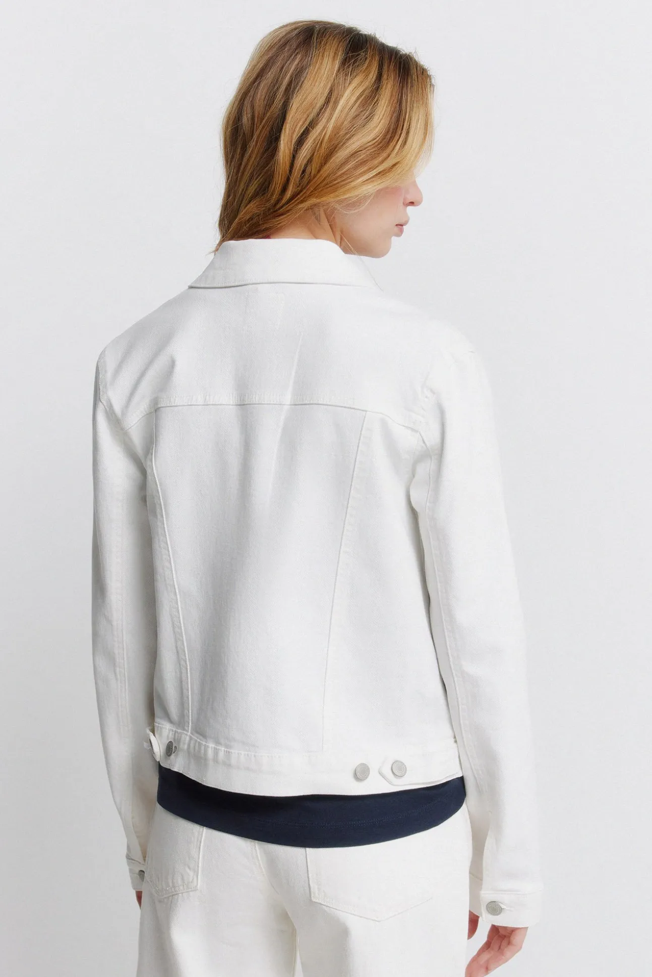Blouson en denim écru