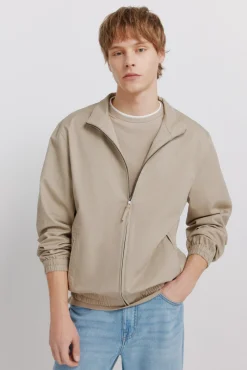 Blouson léger en lin et coton