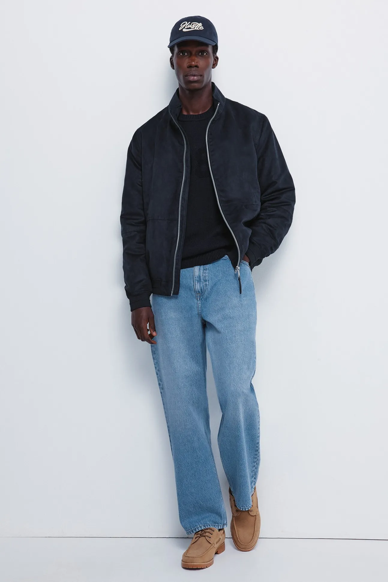 Blouson matelassé effet daim