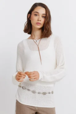 Boat neck jumper