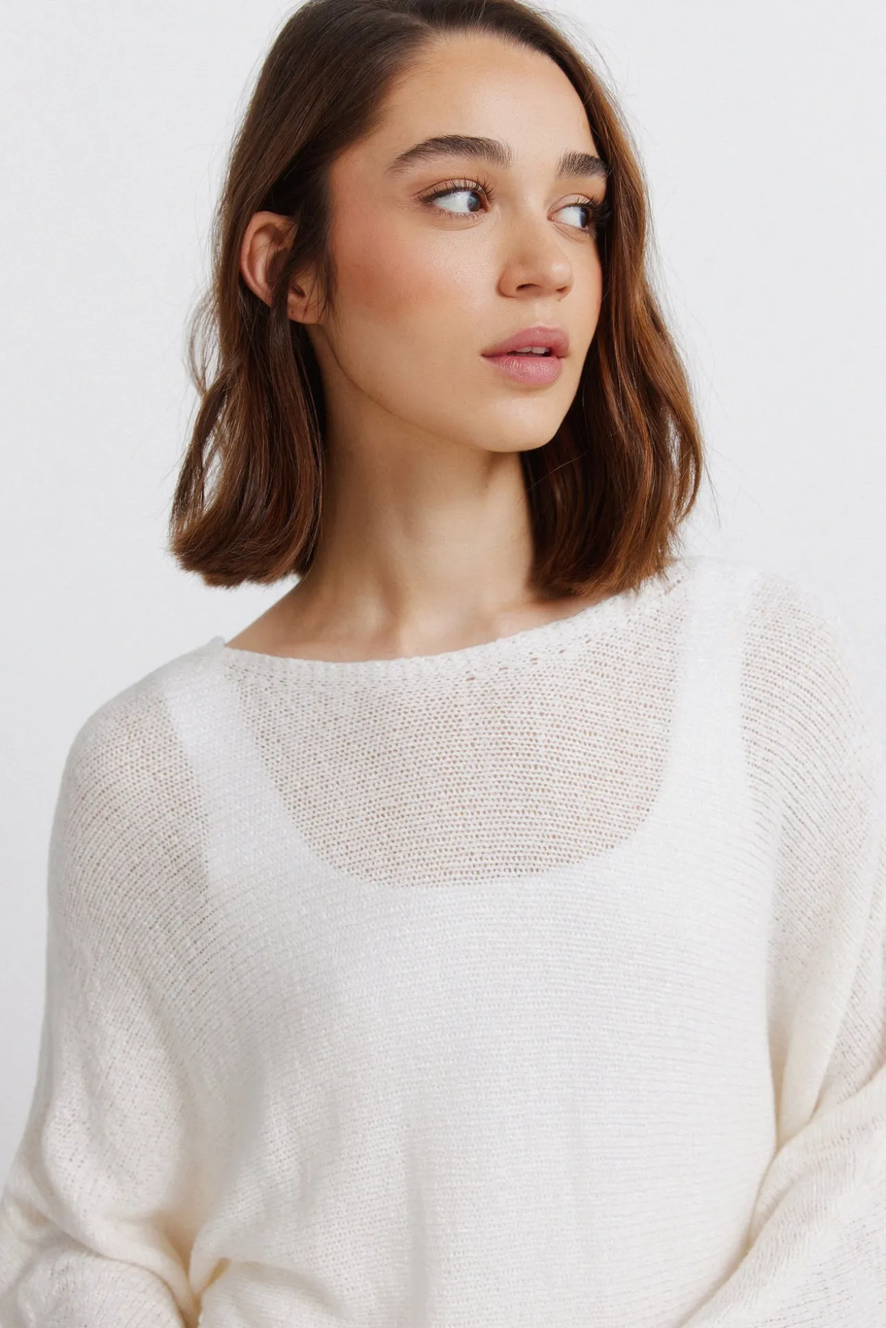 Boat neck jumper