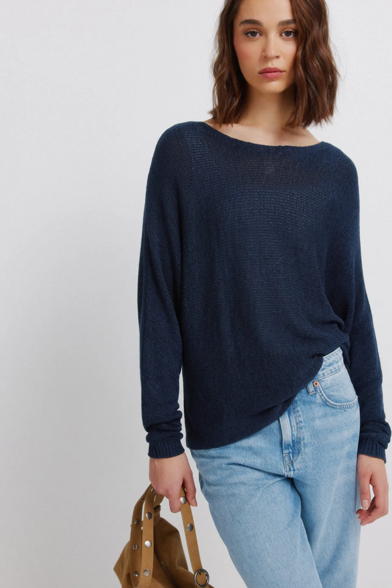 Boat neck jumper