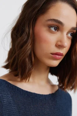 Boat neck jumper