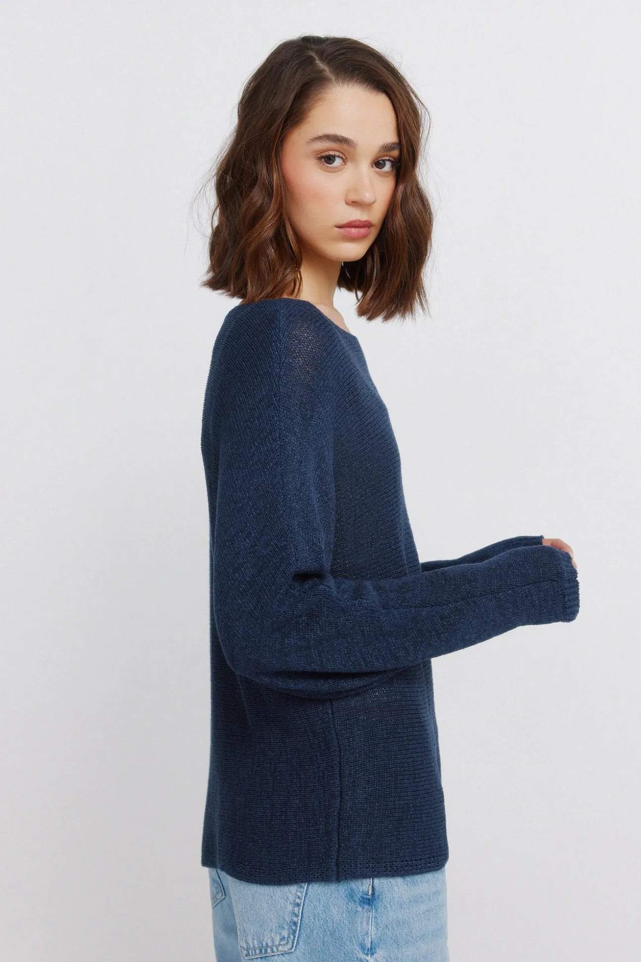 Boat neck jumper