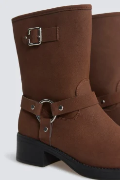 Botte biker marron