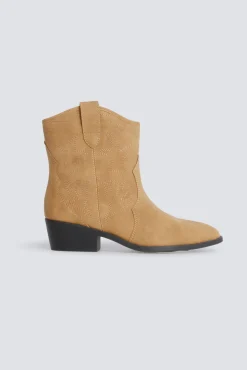 Bottes cowboy effet daim