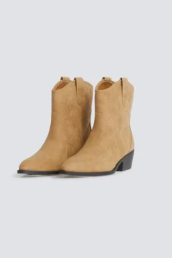 Bottes cowboy effet daim