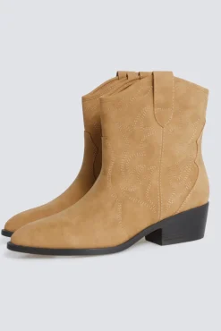 Bottes cowboy effet daim