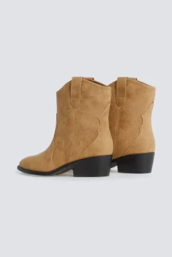 Bottes cowboy effet daim