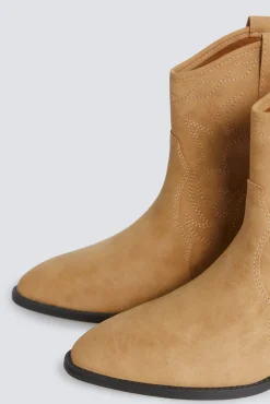 Bottes cowboy effet daim