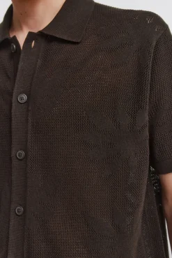 Cardigan &agrave; feuilles