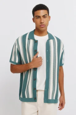 Cardigan &agrave; rayures &agrave; boutons