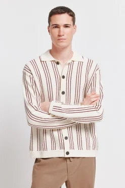 Cardigan &agrave; rayures fantaisie
