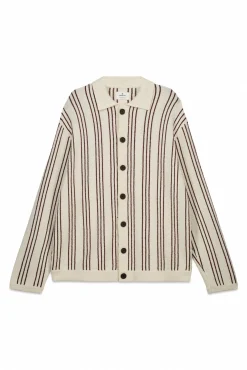 Cardigan &agrave; rayures fantaisie