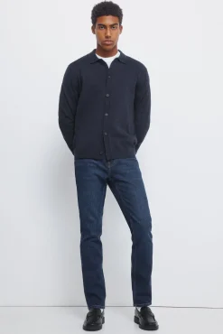 Cardigan boutonné à col polo