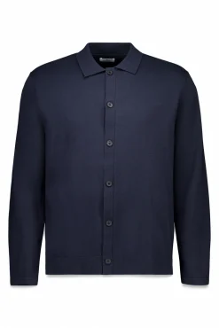Cardigan boutonné à col polo