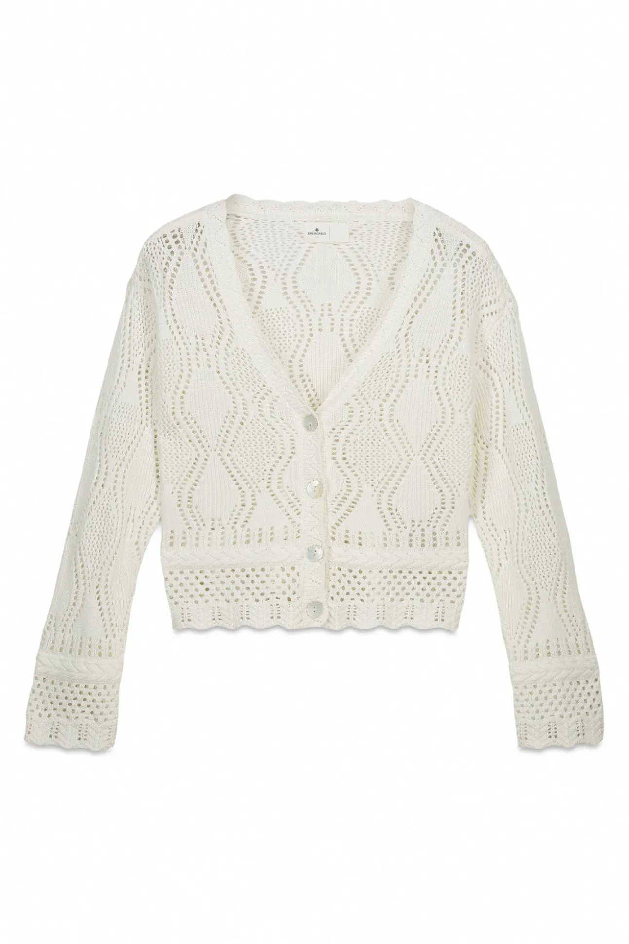 Cardigan pointelle