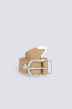 Ceinture &agrave; clous en daim