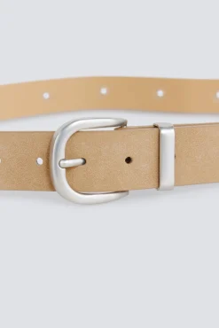 Ceinture &agrave; clous en daim