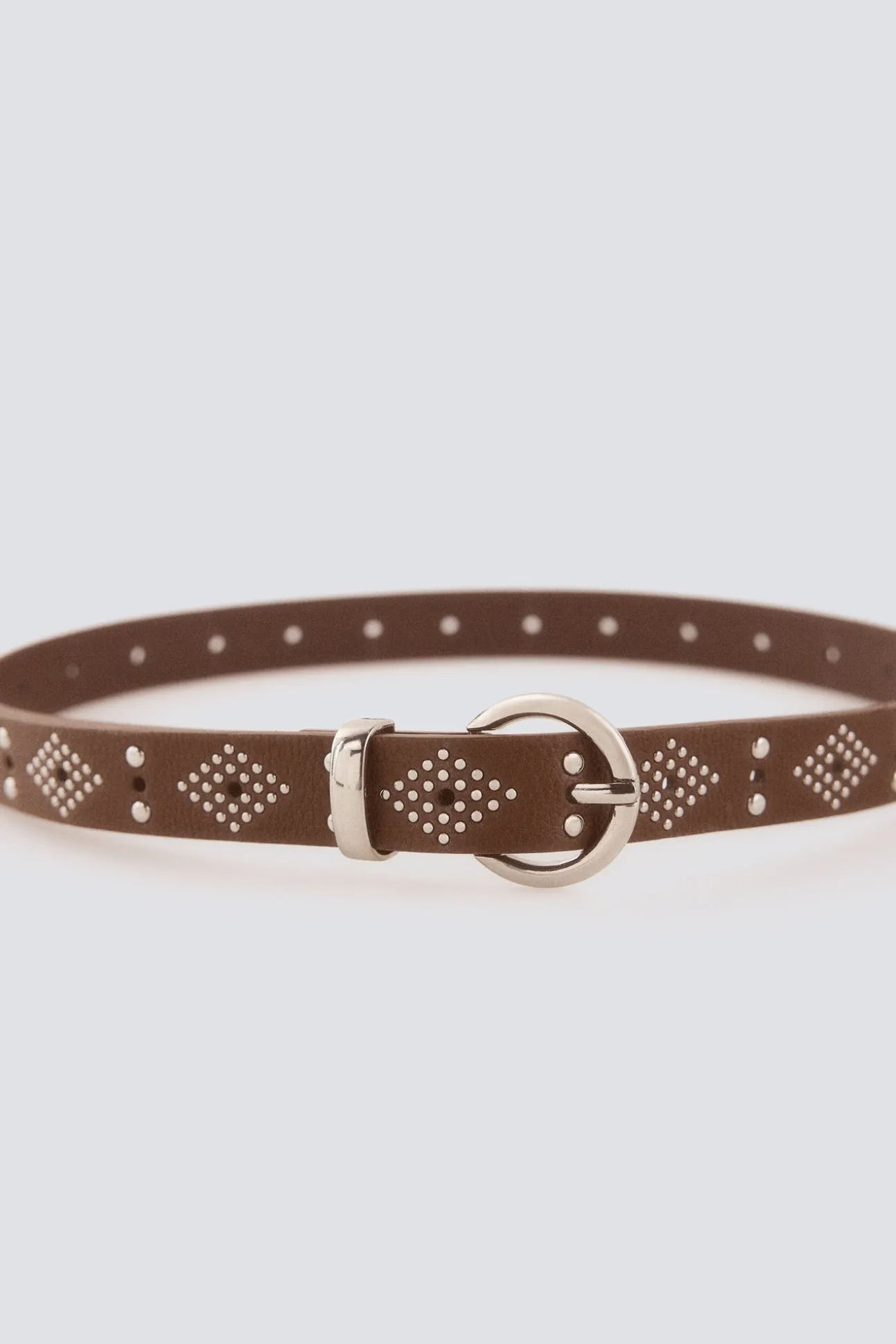 Ceinture boucle ronde à clous