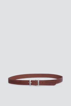 Ceinture effet cuir avec couture centrale
