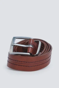 Ceinture effet cuir avec couture centrale