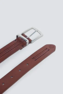 Ceinture effet cuir avec couture centrale