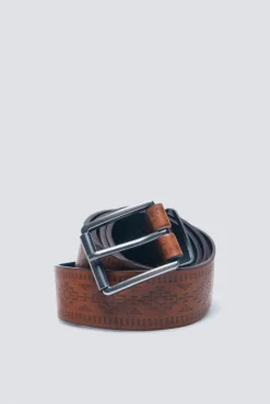 Ceinture effet cuir ethnique