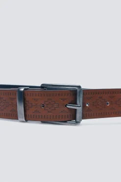Ceinture effet cuir ethnique