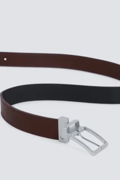 Ceinture effet cuir r&eacute;versible
