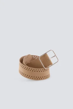 Ceinture large en daim