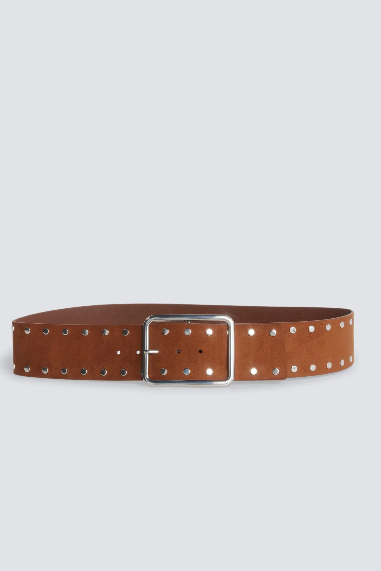 Ceinture large en daim à clous