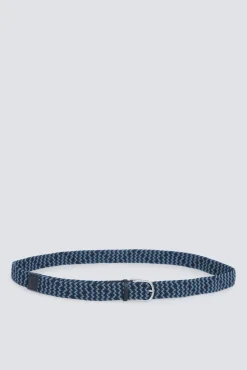 Ceinture tressée à zigzag contrastant