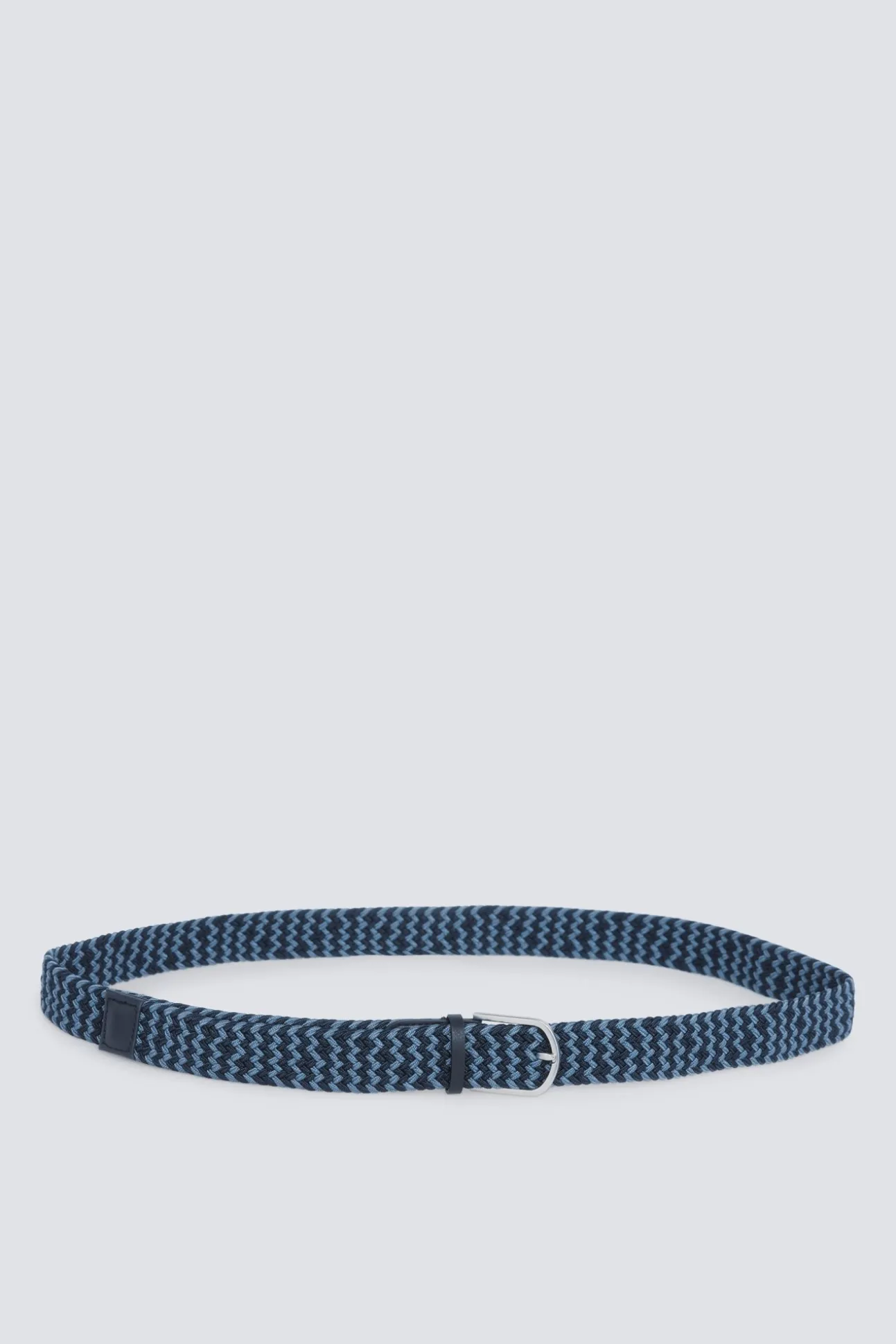 Ceinture tressée à zigzag contrastant