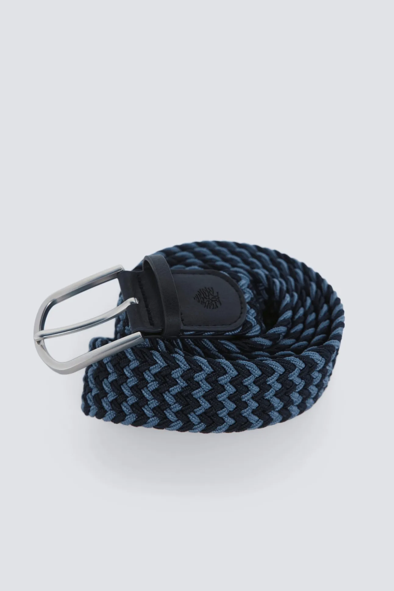 Ceinture tressée à zigzag contrastant