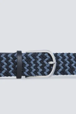 Ceinture tressée à zigzag contrastant