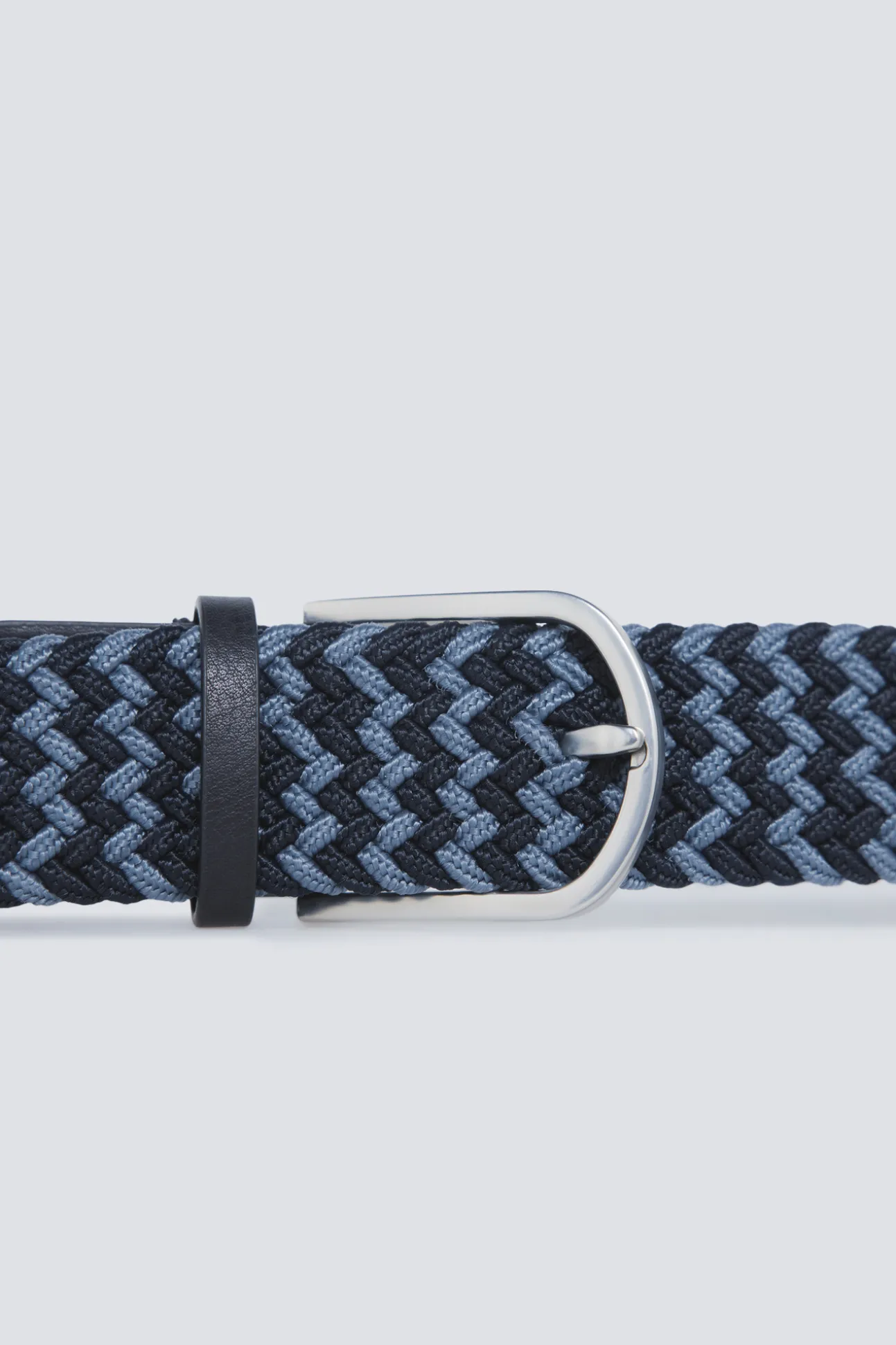 Ceinture tressée à zigzag contrastant
